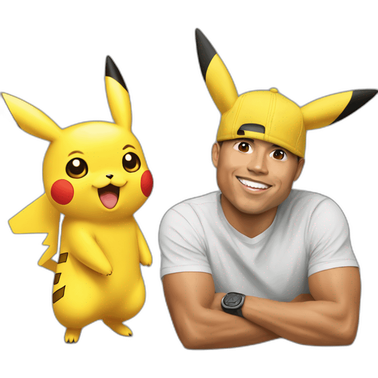 Pikachu avec ronaldo emoji