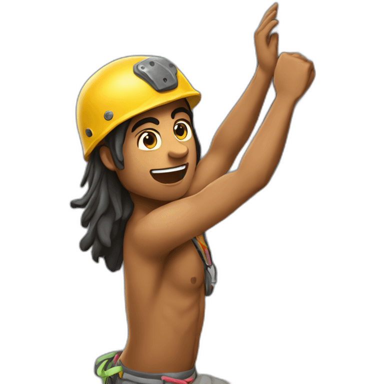 Indian rock climbing emoji