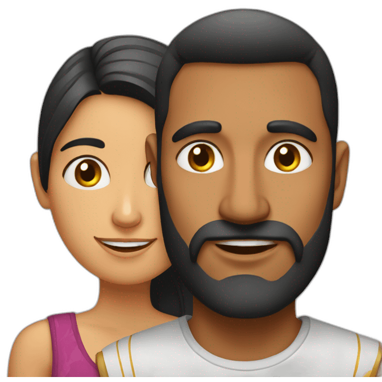 Indian man with german girlfriend emoji