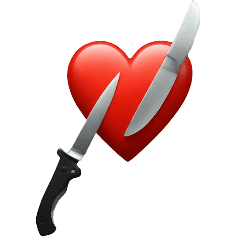 A heart with a knife  emoji