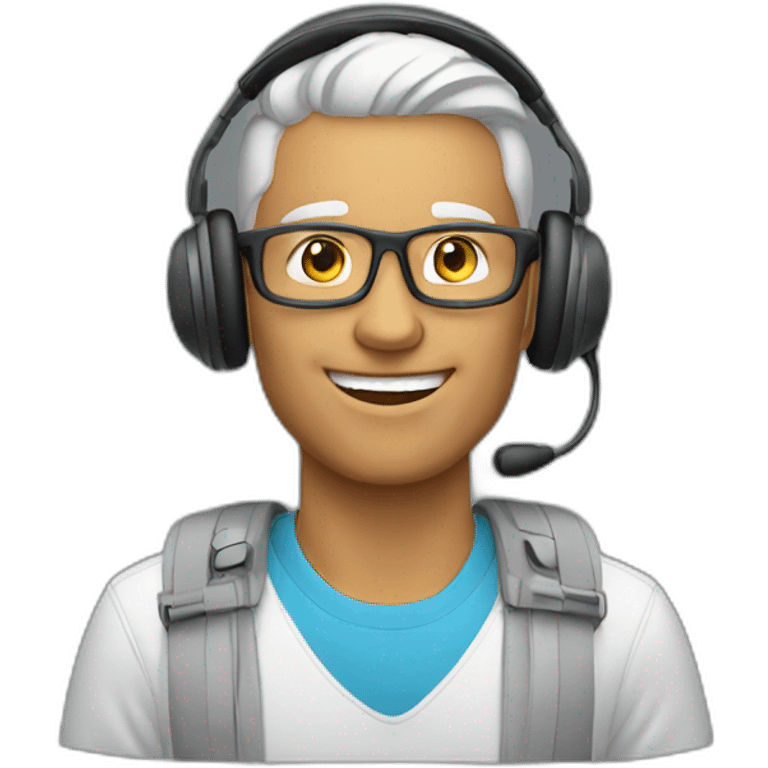 motivation speaker with headset emoji