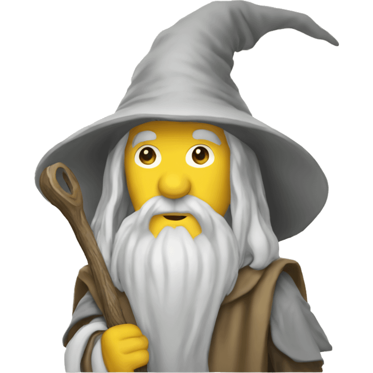 gandalf wearing yellow holding a map emoji