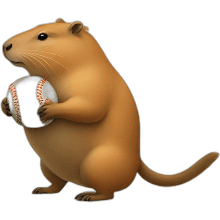 capybara playing baseball emoji