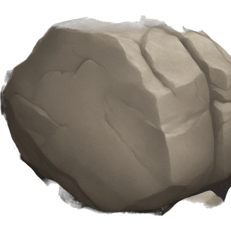 An emoji of a large rock or boulder, featuring a rough and uneven surface, typically gray or brown in color, symbolizing strength and stability emoji