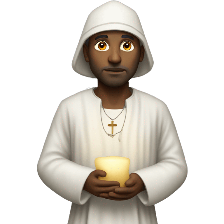 religious pilgrim light photorealistic serious emoji