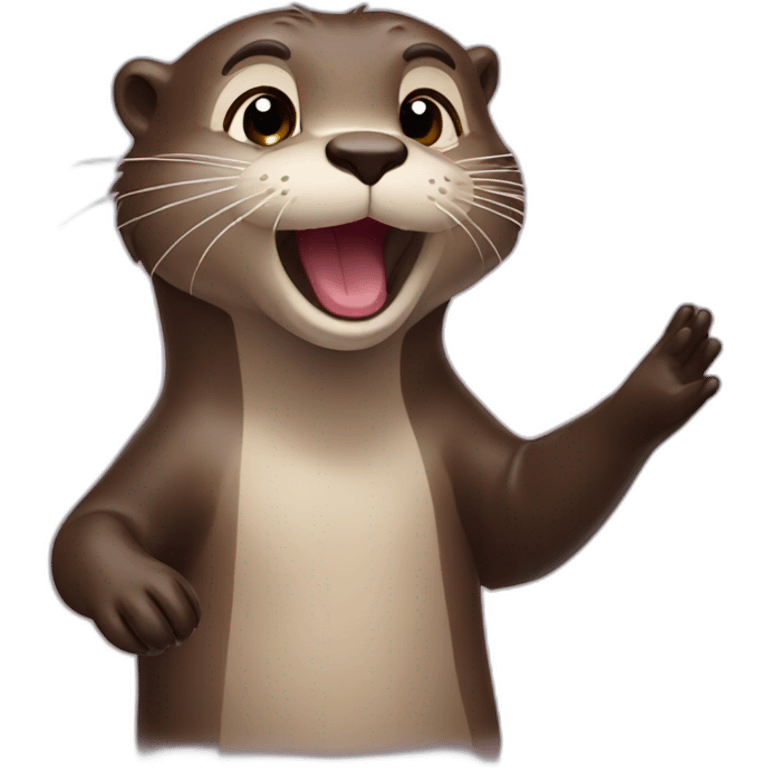 otter saying bye emoji