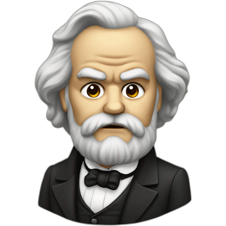 A disapointed angry karl marx emoji