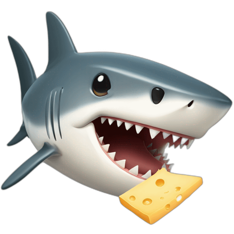 galician shark eating cheese emoji