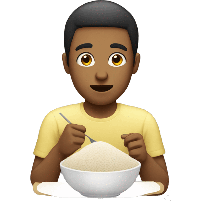 dude eat rice emoji