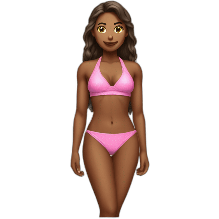 Musculous bikini girl emoji