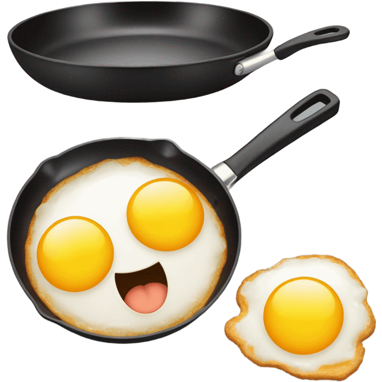 happy egg being cooked emoji