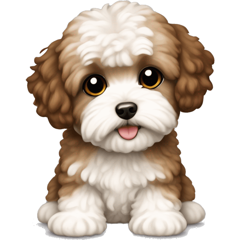 Maltipoo with Brown/ White for emoji