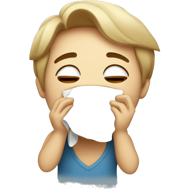 cute person sneezing emoji