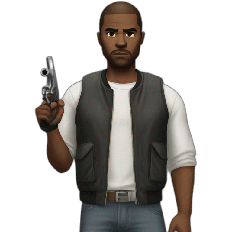 Gta personage and gun emoji