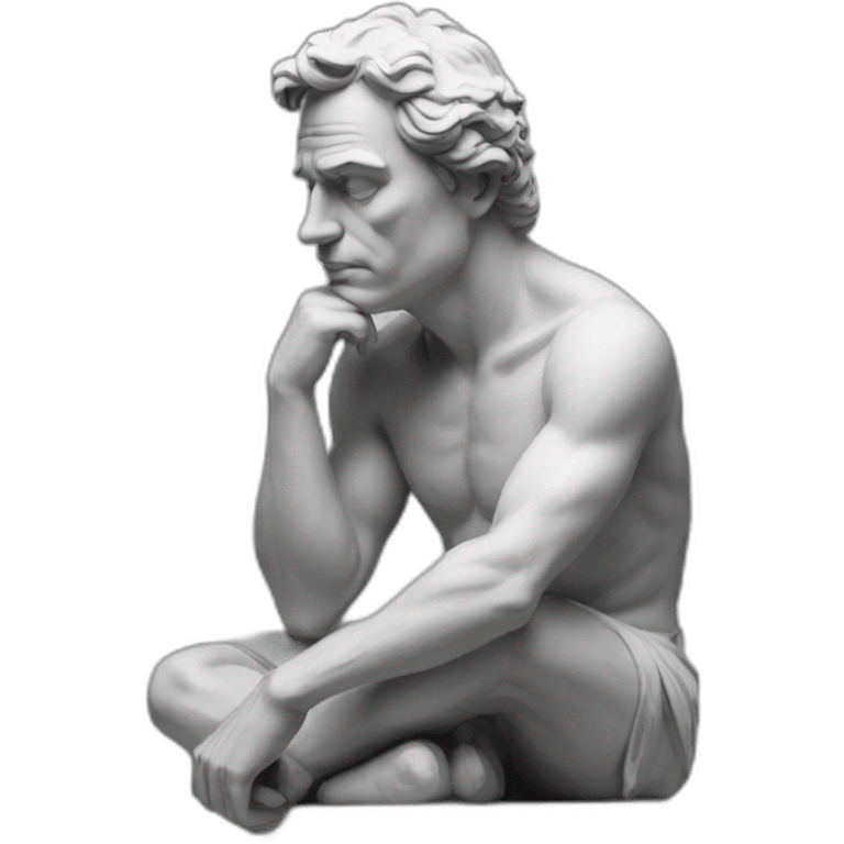 Thinking man statue  emoji