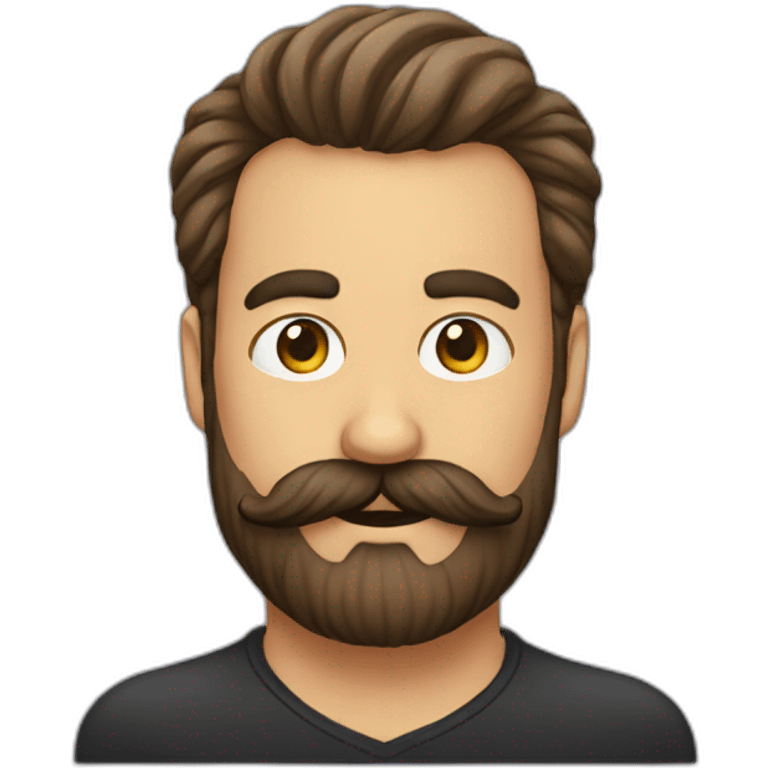 moustache et barbe emoji emoji