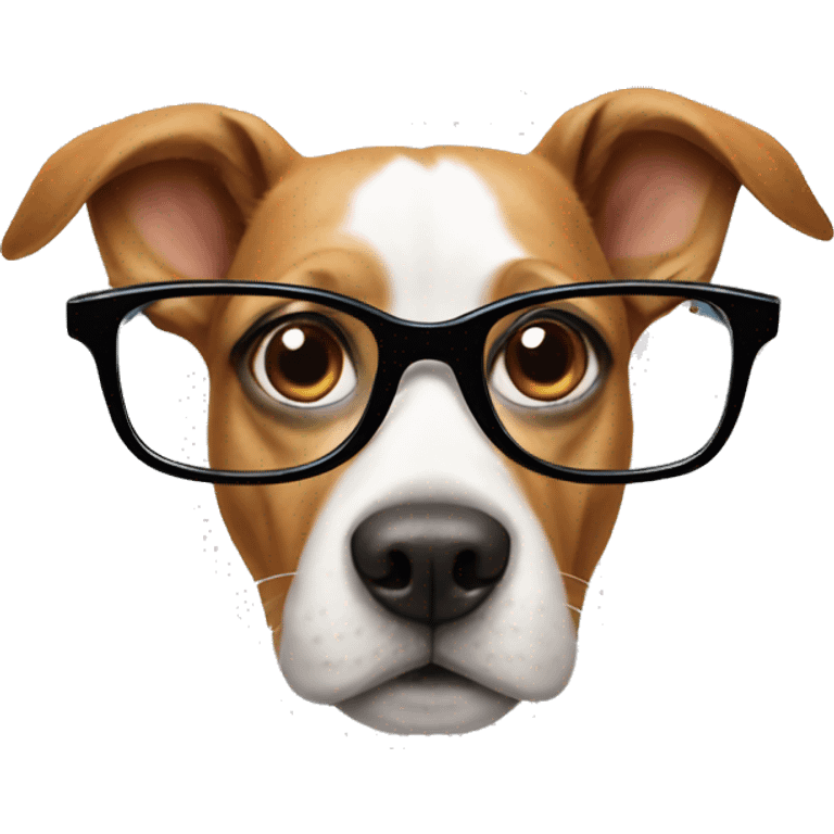 dog wearing glasses  emoji