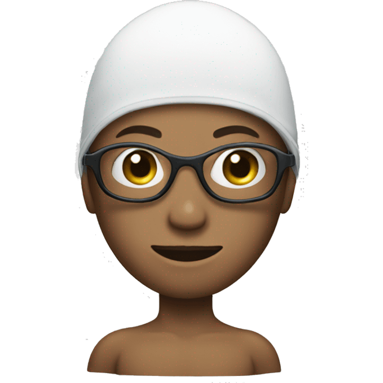 swimmer with bonnet and swimming glasses emoji