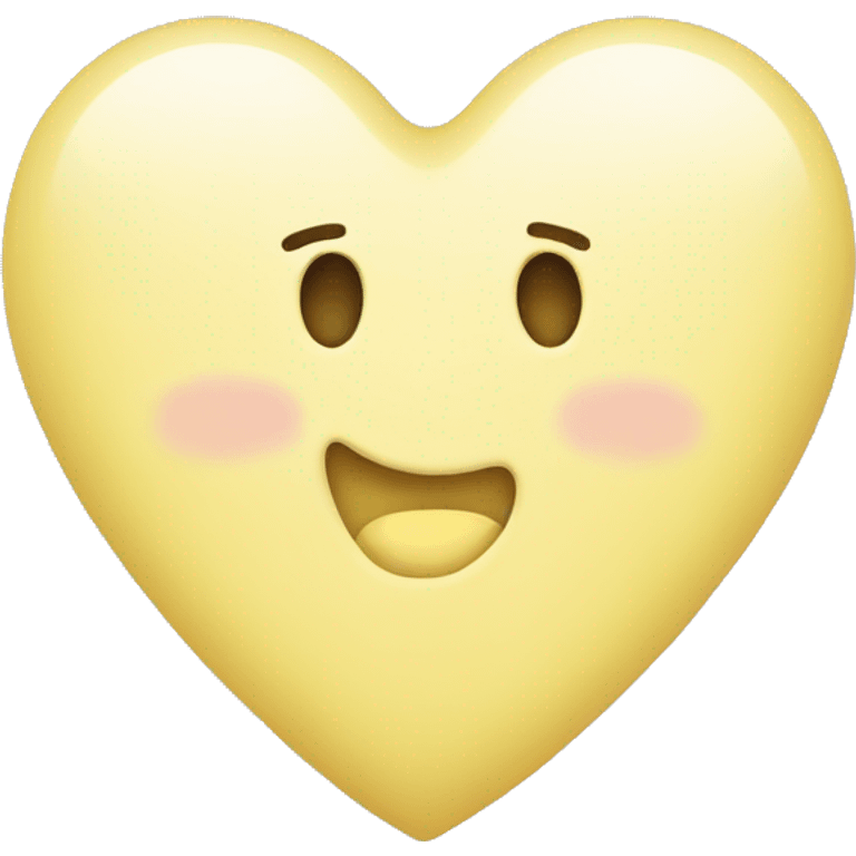 Pastel yellow colored heart emoji