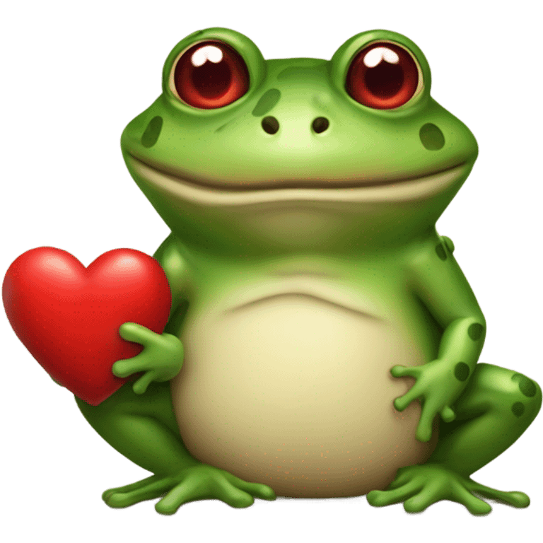 Bufo Holding a big red heart  emoji