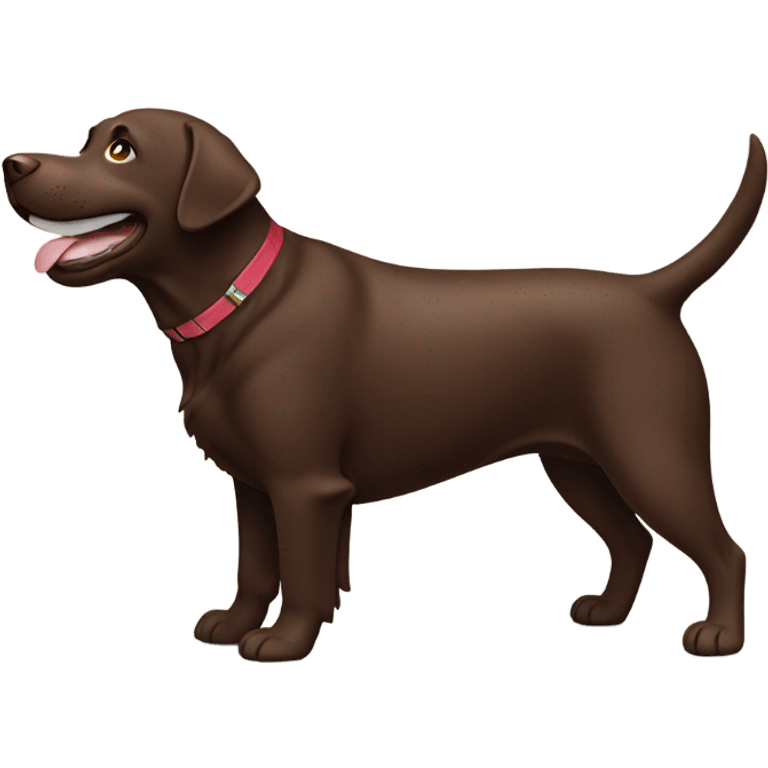 Labrador Retriver chocolate color very happy emoji