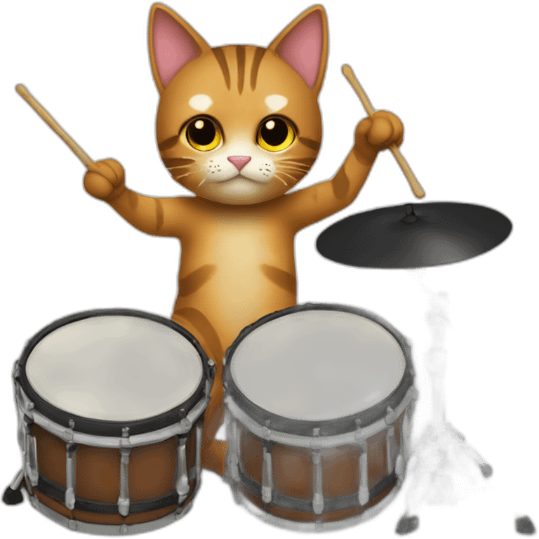 cat drummer emoji