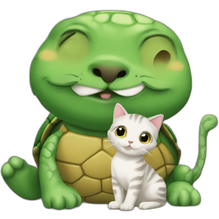 Turtle love cat emoji