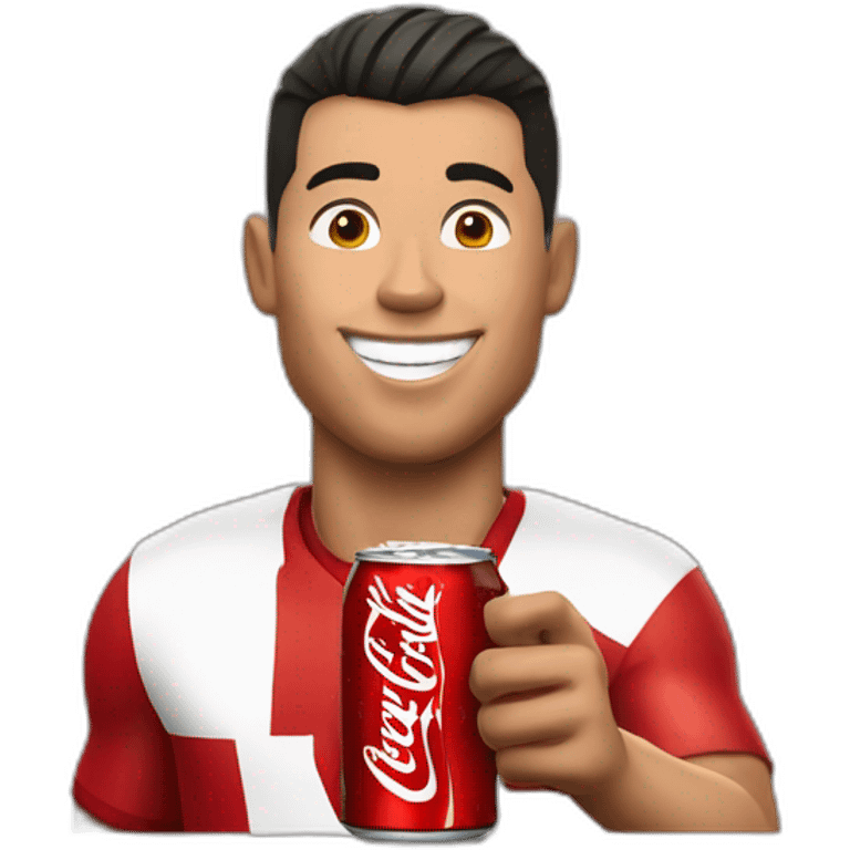 cristaiano ronaldo drinking coca cola emoji