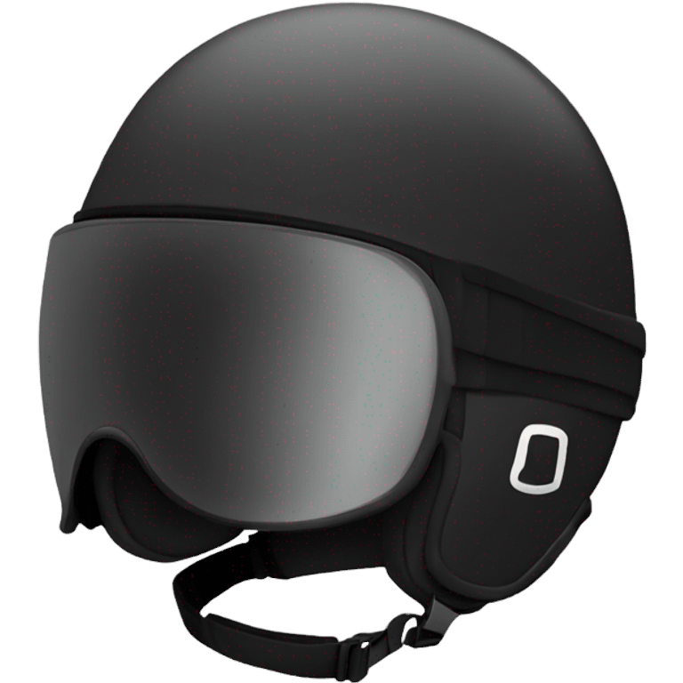 Ski helmet black emoji