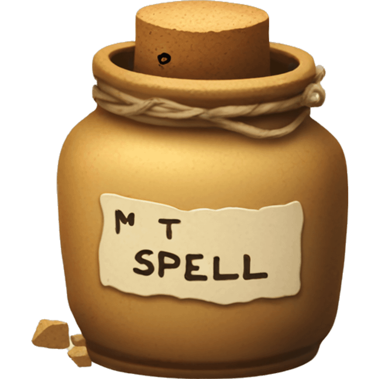 spell jar with melted wax on cork emoji