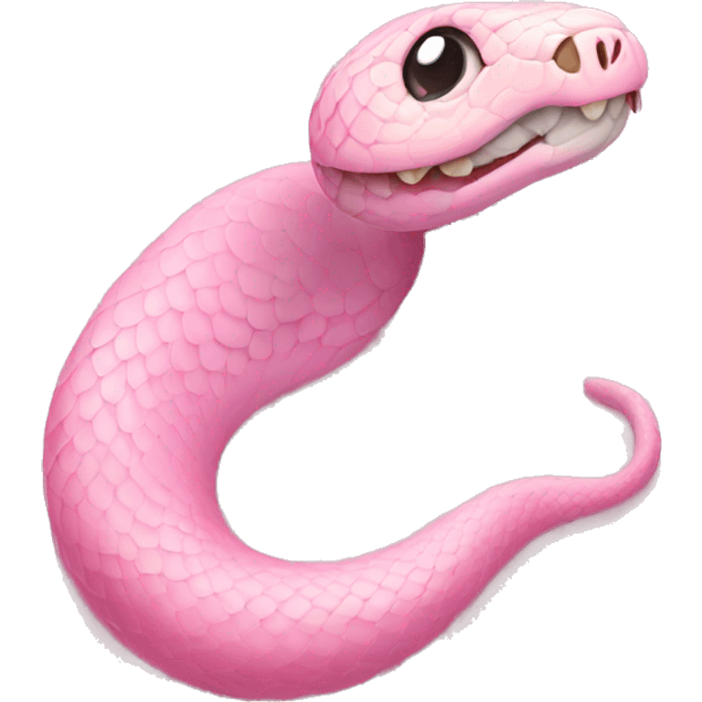 Pastel pink snake  emoji