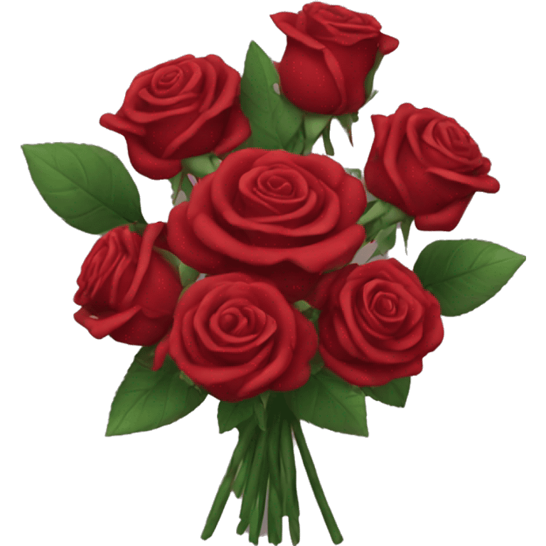 Deep red roses bouquet  emoji