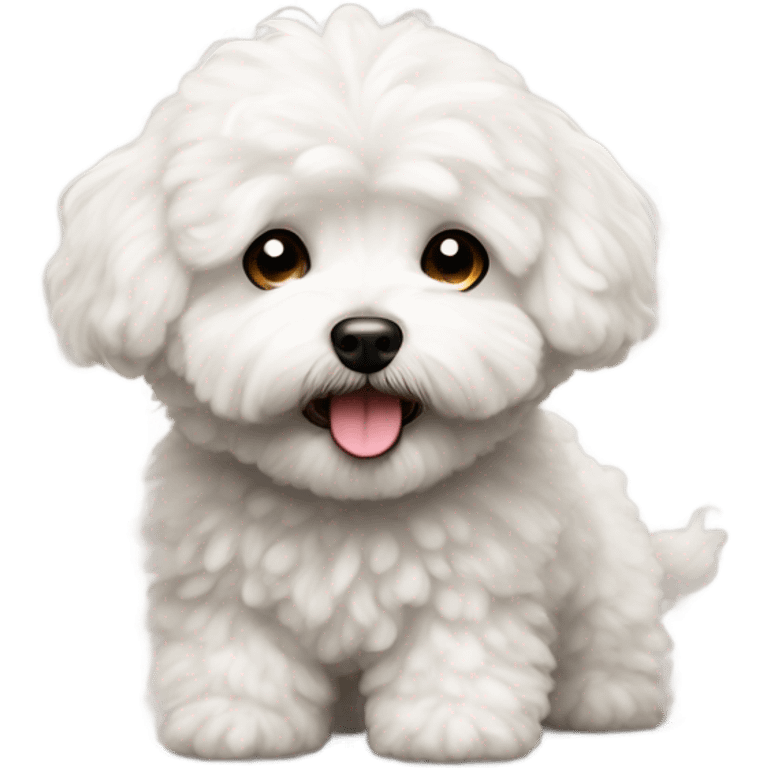 White curly maltipoo emoji