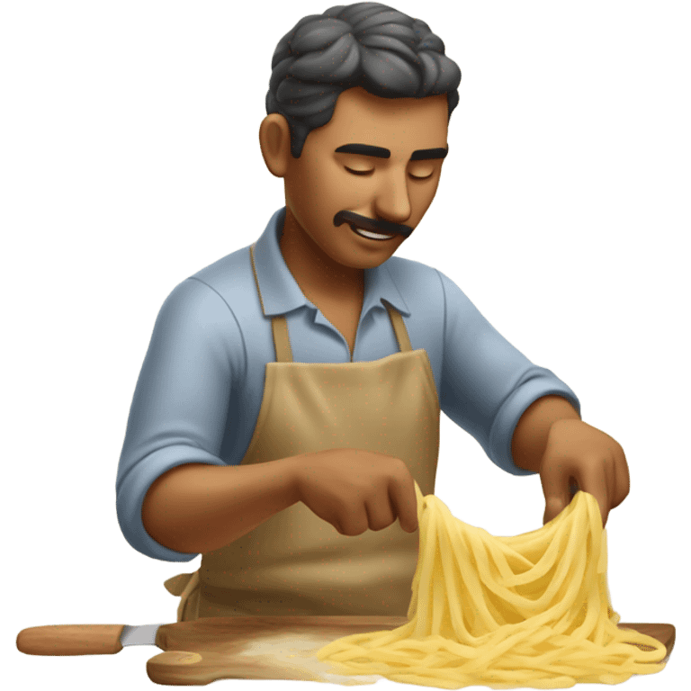 An Colombian guy making pasta  emoji