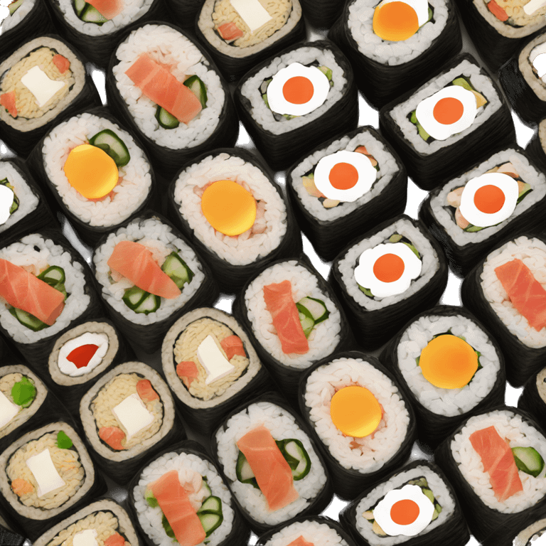 a cross section of kimbap emoji