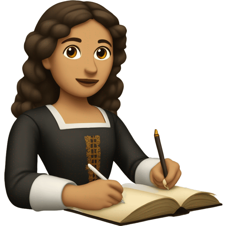 juana ines de la cruz writing letter emoji