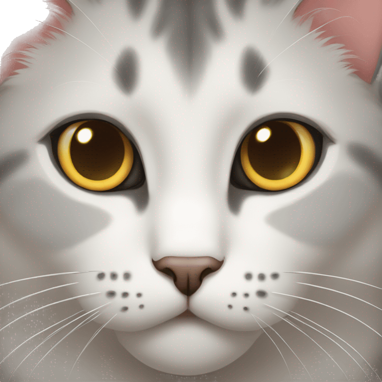 cat different eyes coloe emoji