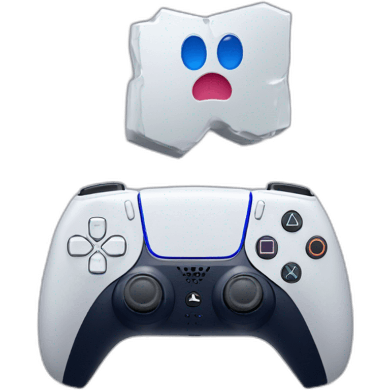 Eine PlayStation5 mit einem PlayStation 5 Controller emoji