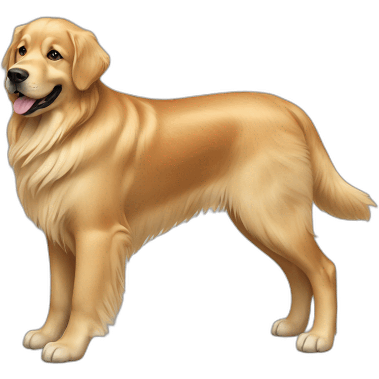 Dog golden retriever full-height emoji