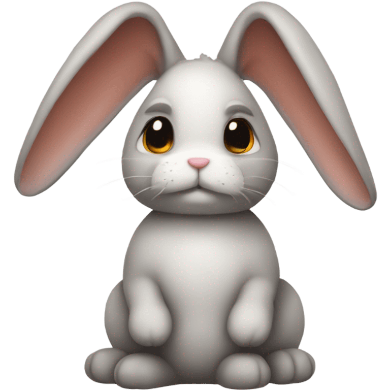 Acute detailed bunny plushy emoji