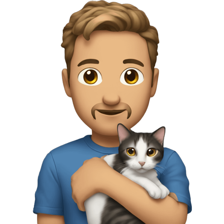 Musk is holding a cat. emoji