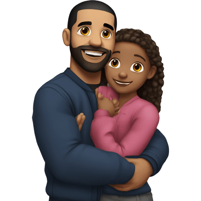 Drake and his daughter hugging emoji