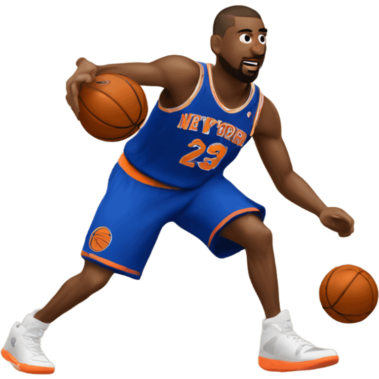 Knicks player spinning basketball  emoji