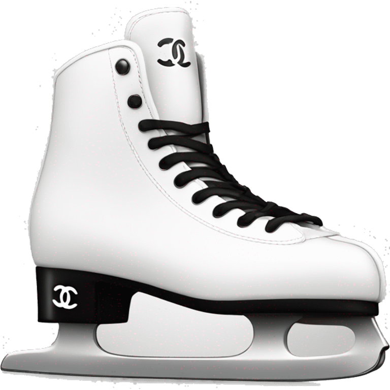 Chanel logo Figure skates white emoji