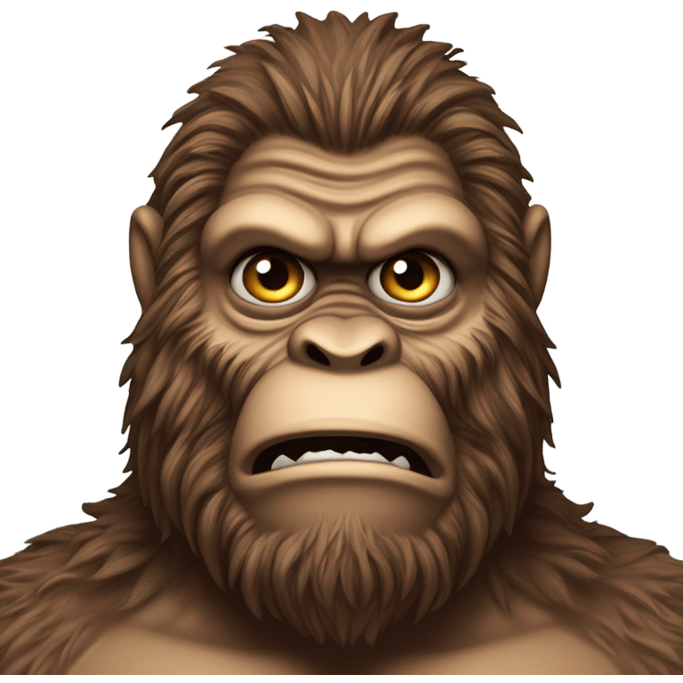 realistic portrait a Sasquatch  emoji