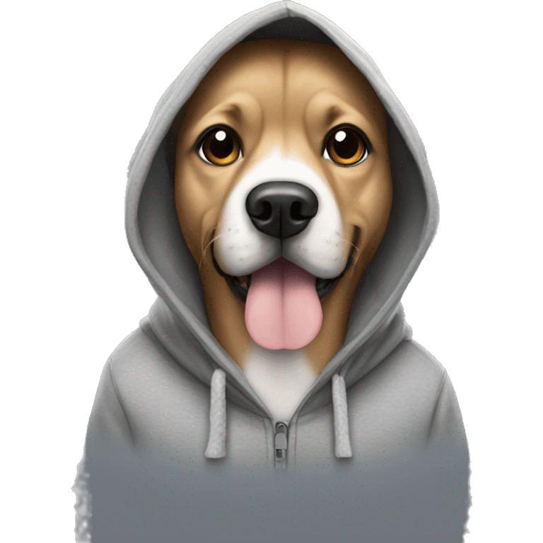 Dog with a hoodie emoji