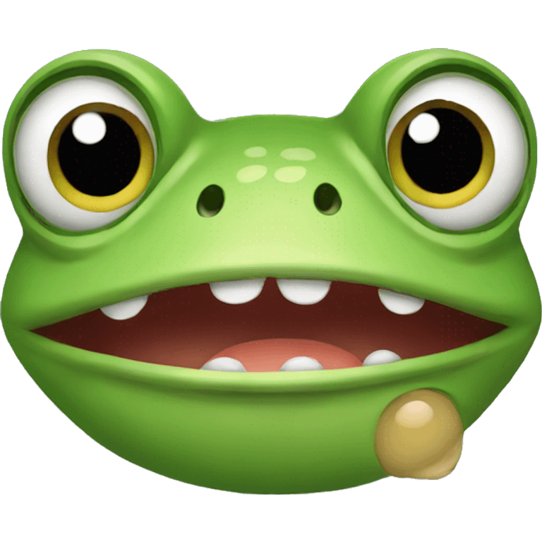 frog scared face emoji