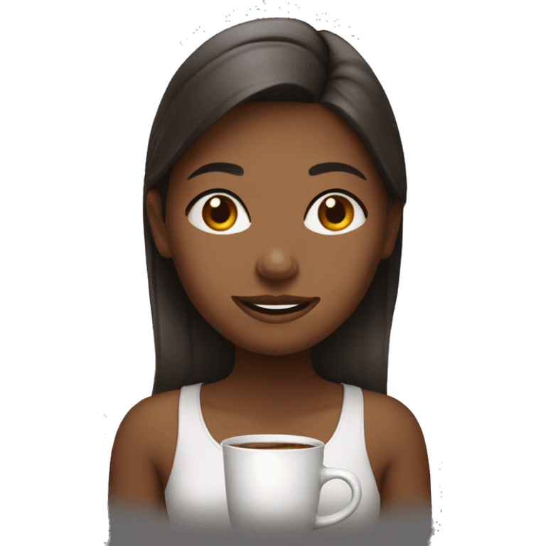 Girl with coffe emoji