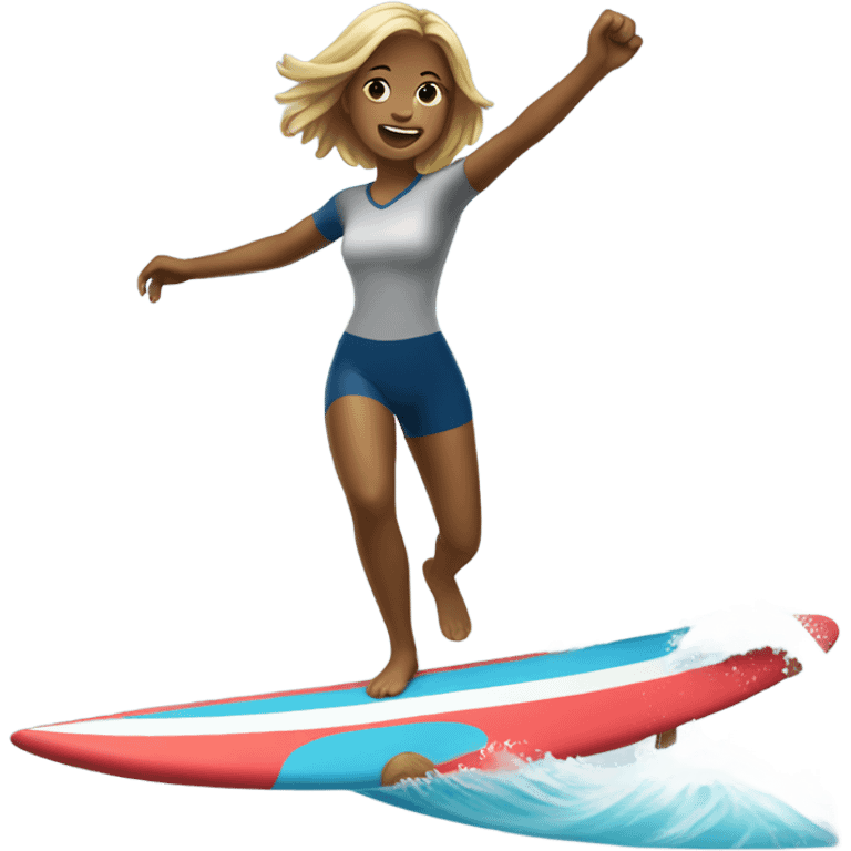 Girl surfing emoji