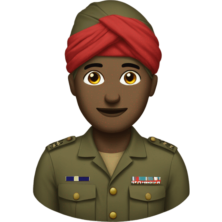 Army soldier in turban emoji